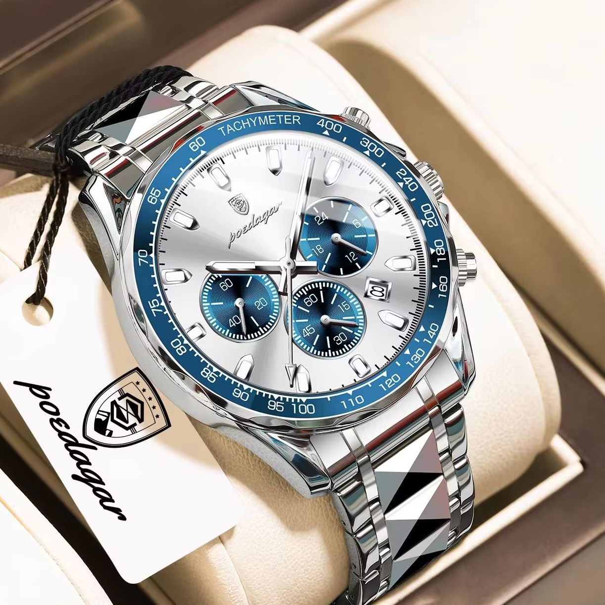 Luxury Watch White - POEDAGAR Top Business Herenhorloge Lumineus Waterdicht