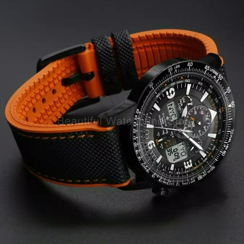 Citizen Watch Promaster - Heren Fluororubber Siliconen Horlogeband Platte Interface