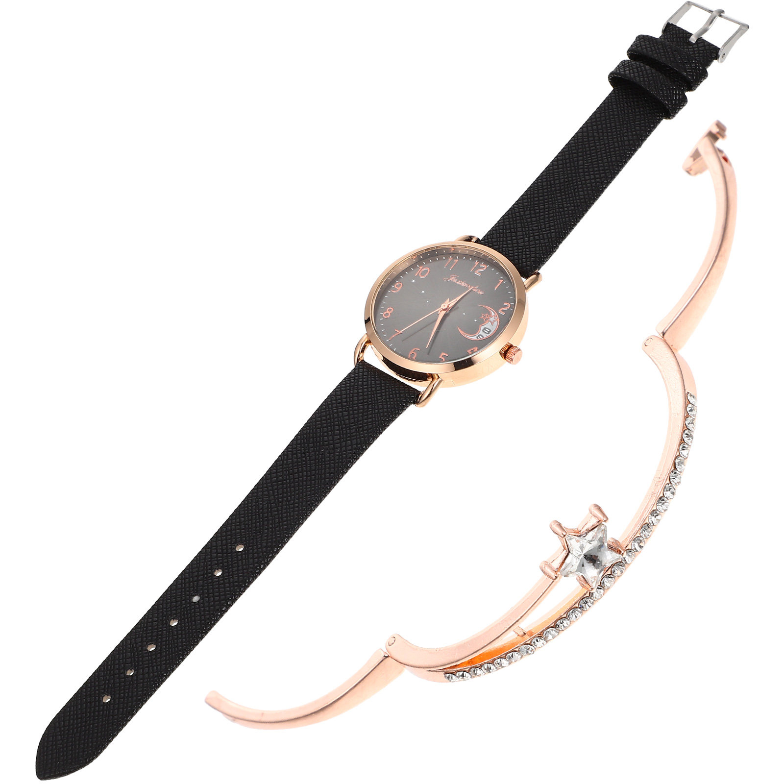 Luxury Watch White - 1Set Elegant Star Moon Dameshorloge en