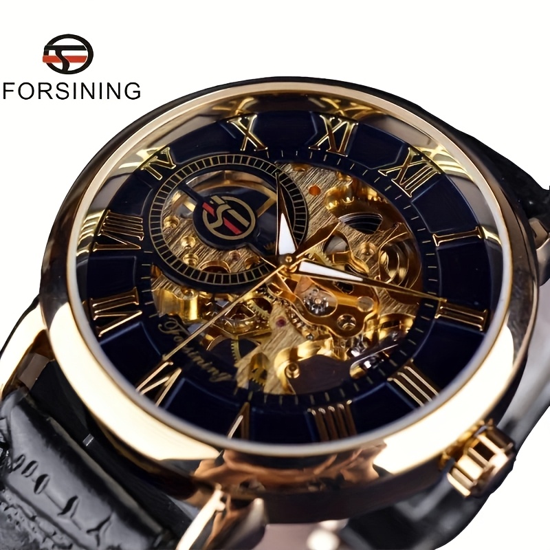 Luxury Watch Brands Logo - Forsining 3D Logo Design Holle Gravure