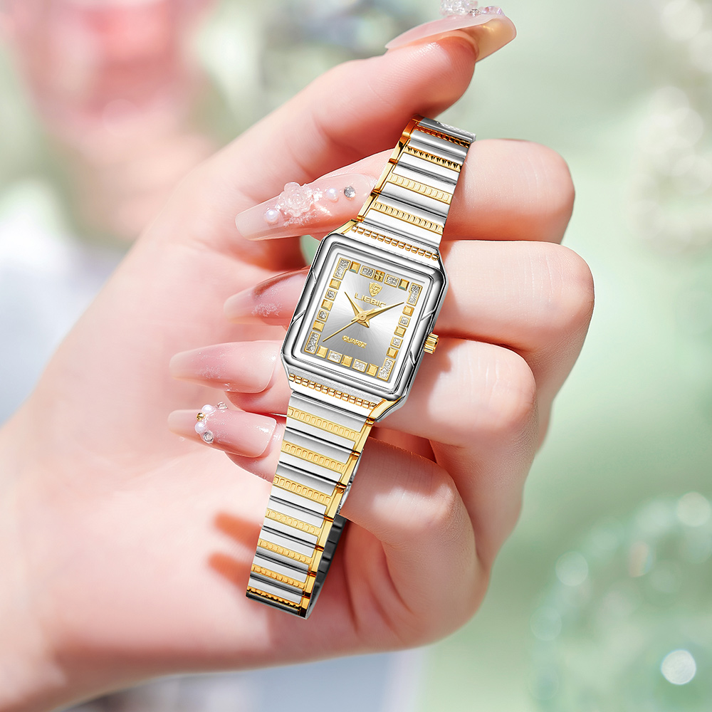 Luxury Watch Brand List - LIEBIG Lady roestvrijstalen striphorloge Topmerk luxe
