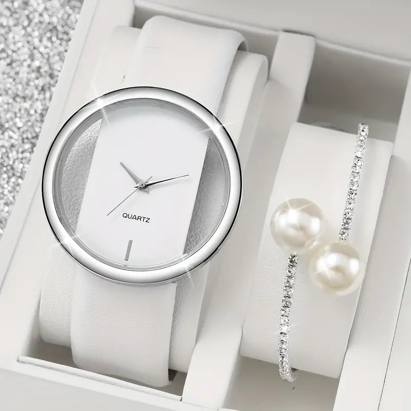 2 stuks mode witte eenvoudige  - Luxury Watch White recensie en prijs