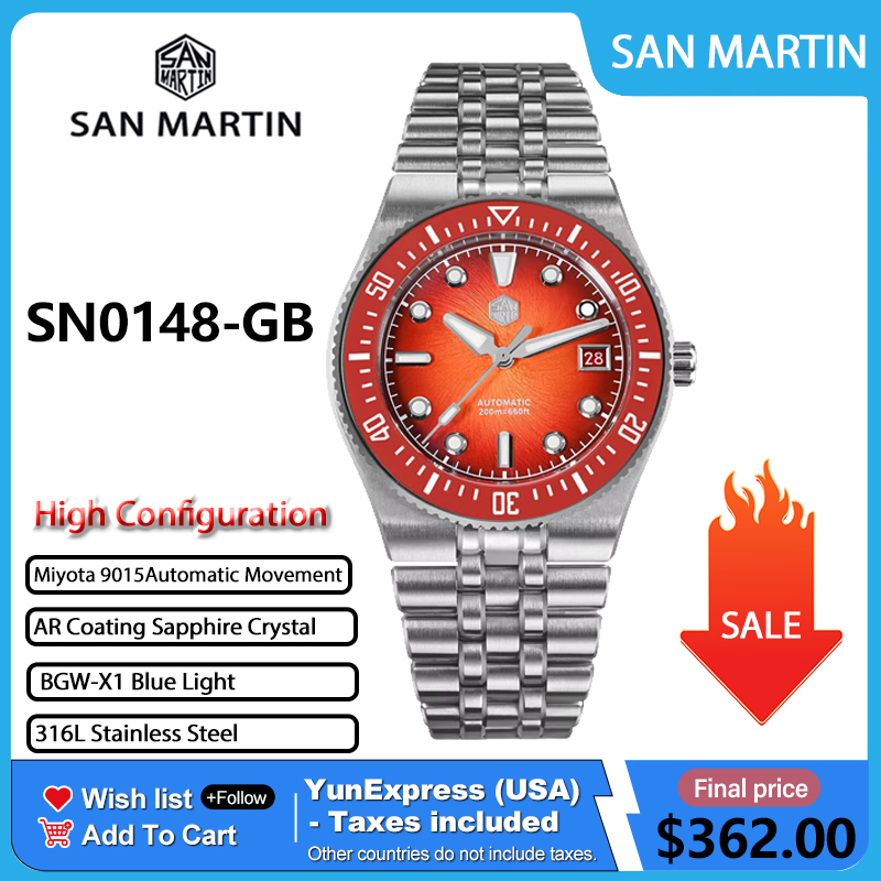 San Martin SN0148GB 40 mm emai - Cloisonne Enamel Dial recensie en prijs