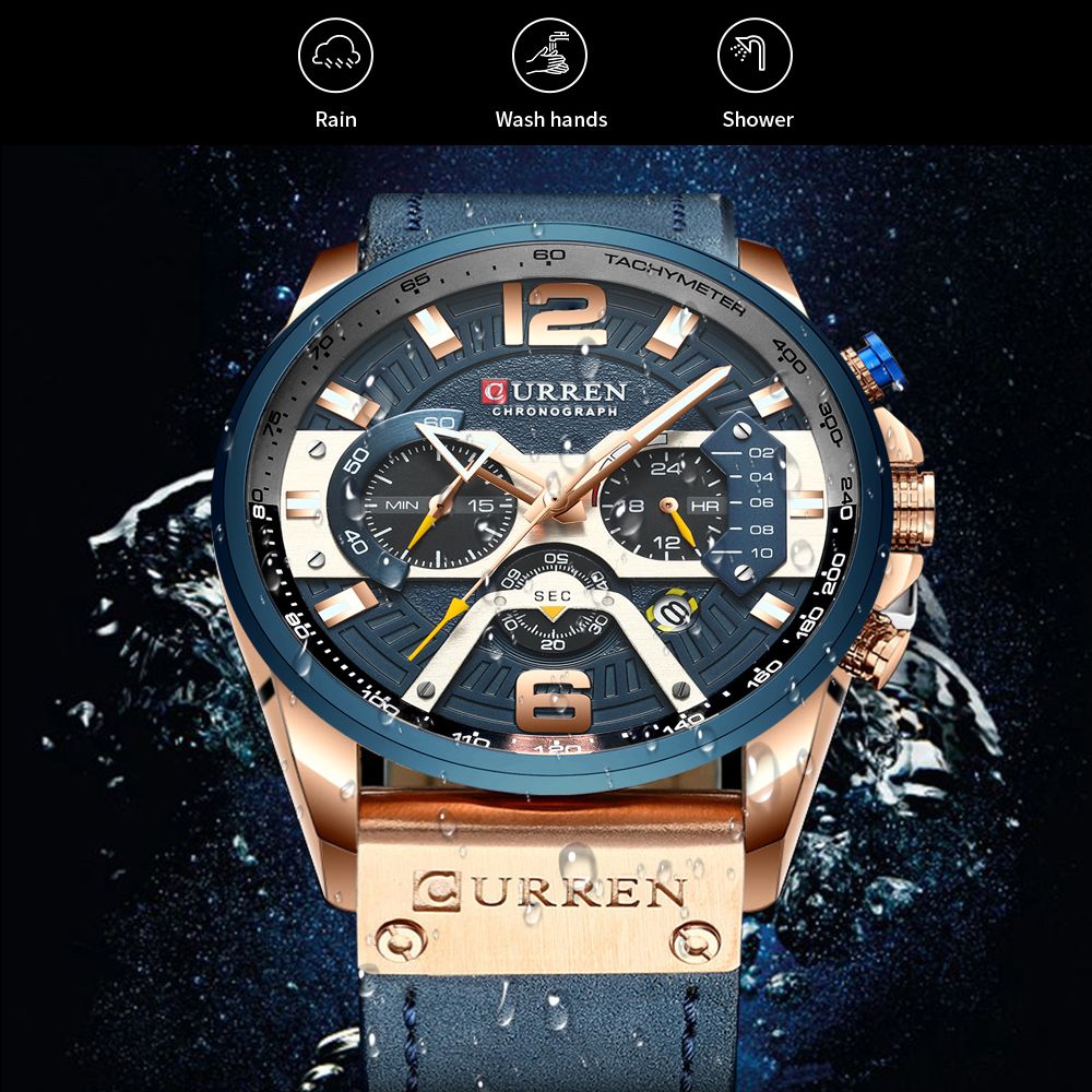 CURREN Gloednieuwe Mode Datum  - Luxury Watch Apple recensie en prijs