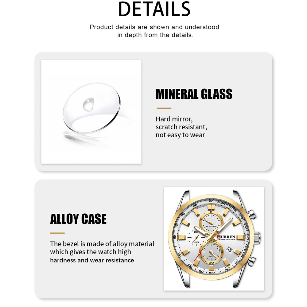 CURREN Luxe mode chronograaf w - Luxury Watch Apple recensie en prijs