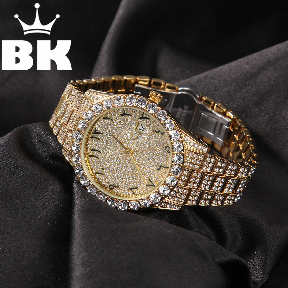 HIP HOP Big Dial Full Iced Out - Luxury Watch With Arabic Numerals recensie en prijs