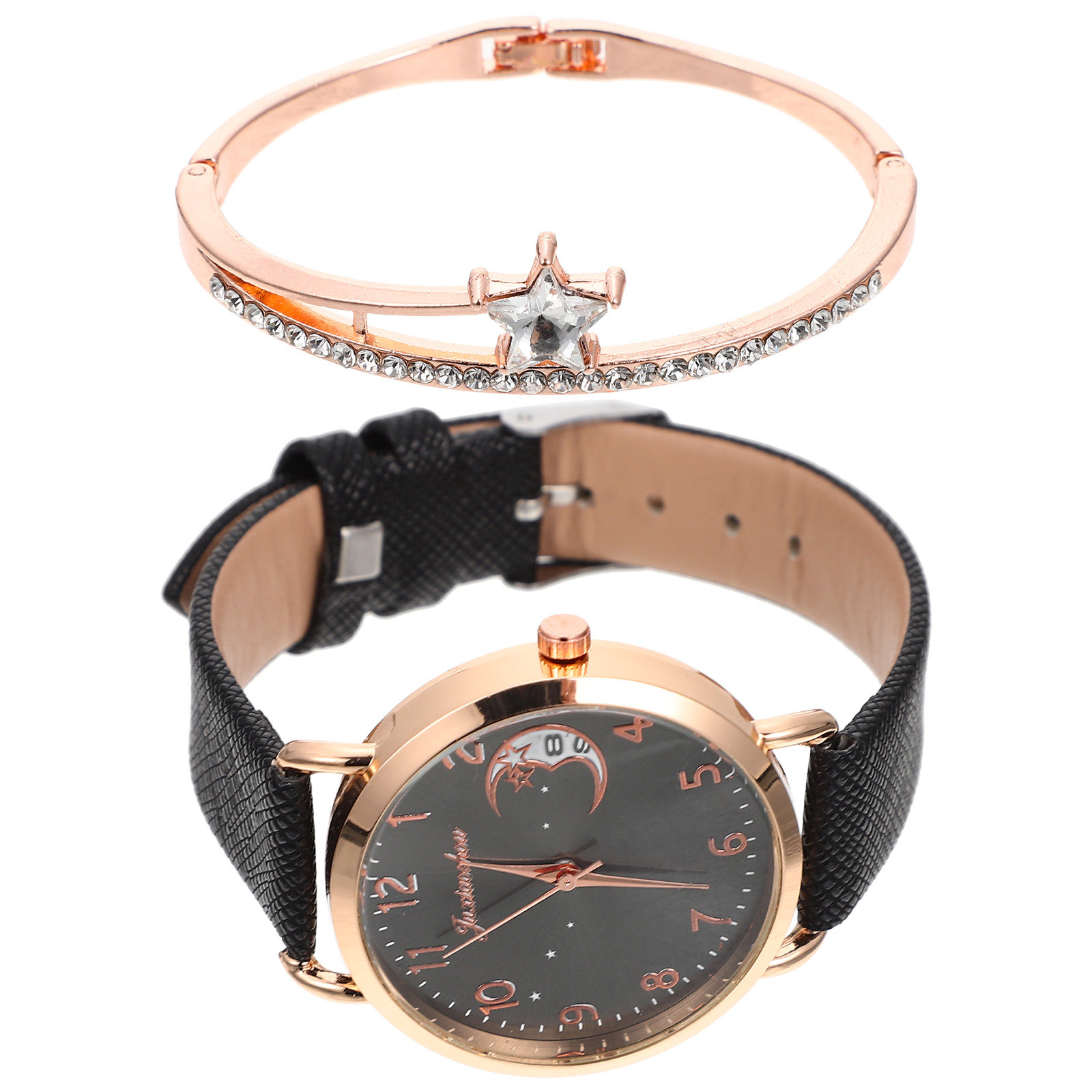 1Set Elegant Star Moon Damesho - Luxury Watch White recensie en prijs
