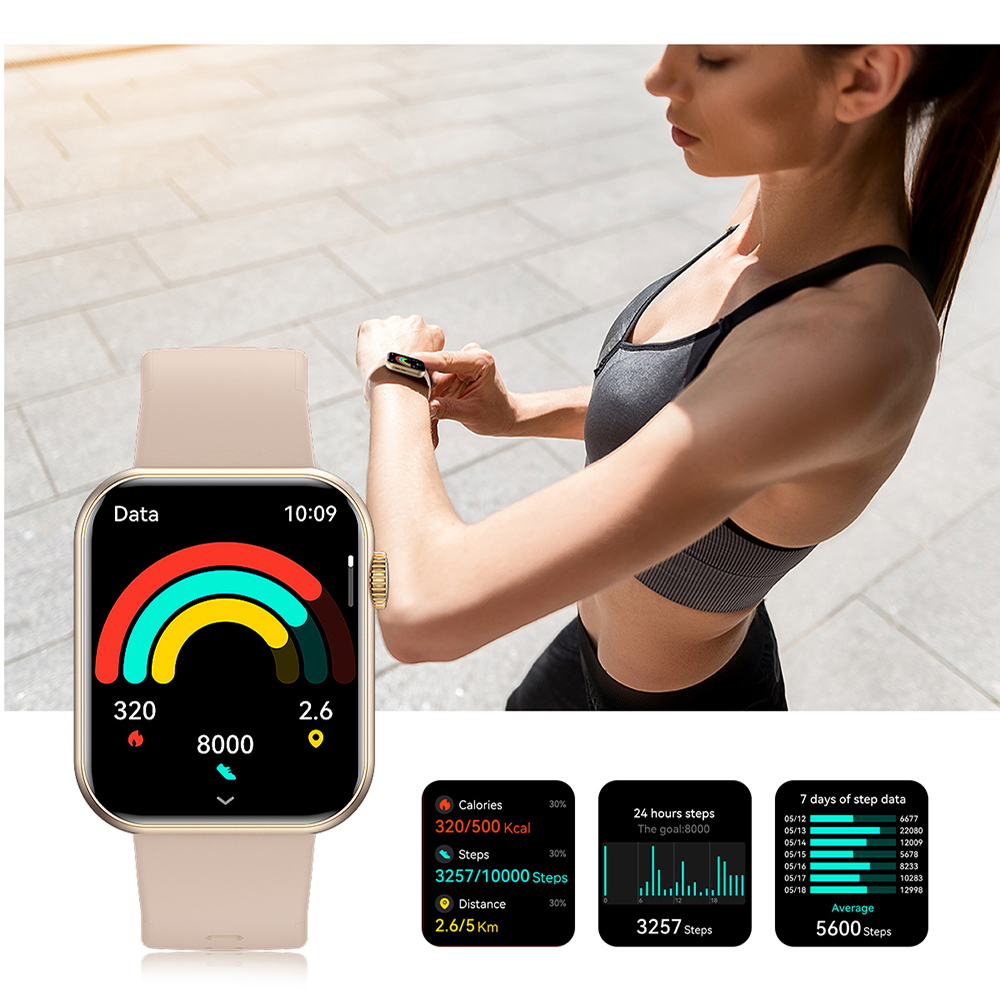 Luxe Smartwatch Gezondheidsmon - Luxury Watch On Rubber Strap recensie en prijs