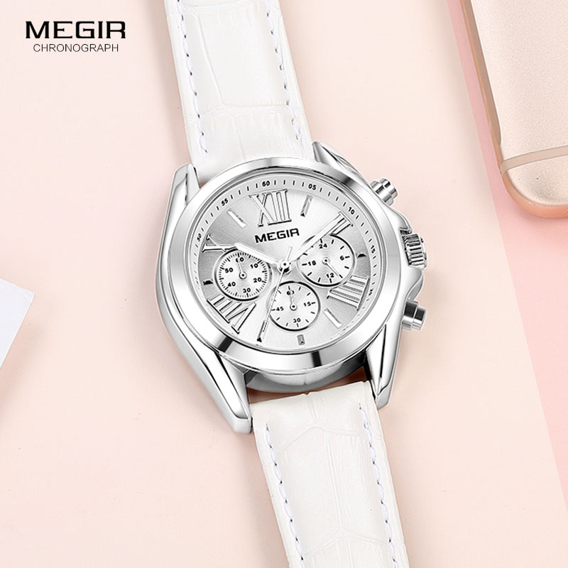 MEGIR2019 Nieuwe Luxe Lederen  - Luxury Watch White recensie en prijs