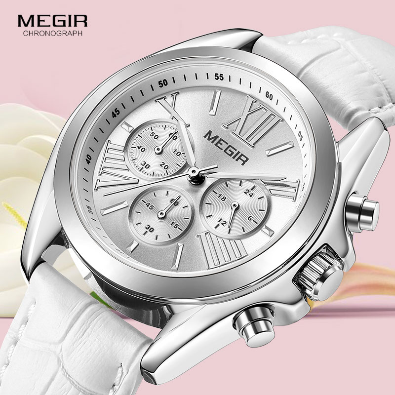 MEGIR2019 Nieuwe Luxe Lederen  - Luxury Watch White recensie en prijs