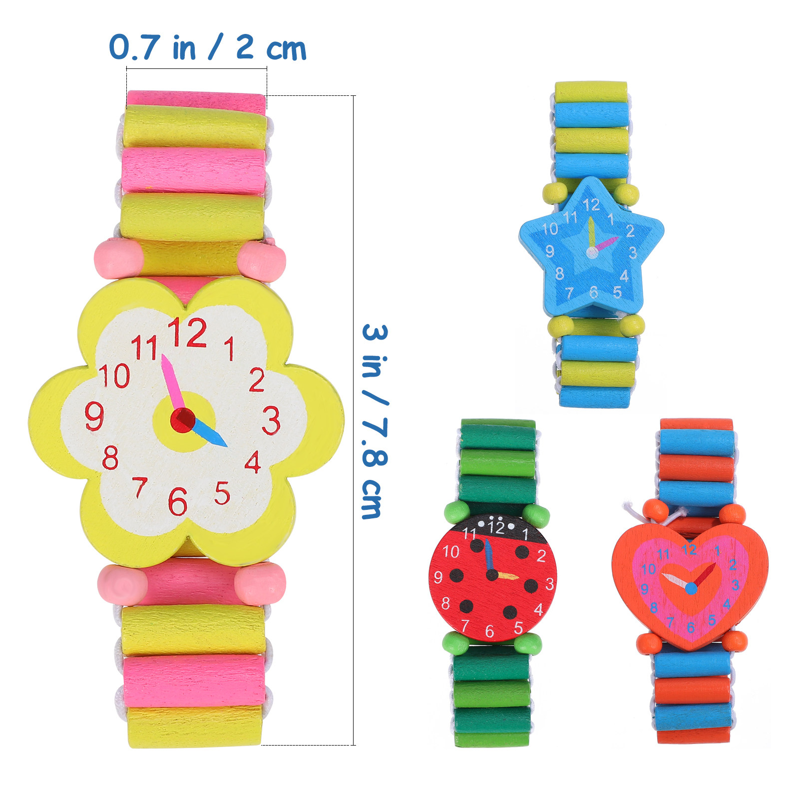 4-delige houten cartoon polsho - Luxury Watch White recensie en prijs