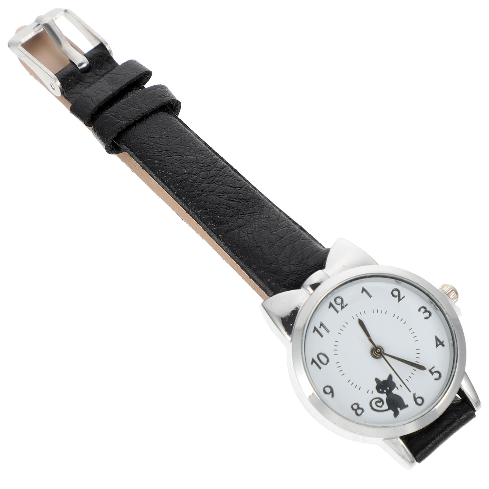 Dameshorloge met klein kattenp - Luxury Watch White recensie en prijs